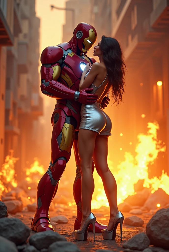Ironman superhero costume he is a pornstar , and he intimate a beautiful girl