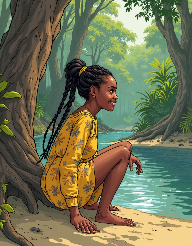 Date: 2005
Country: Burundi
Description: A child sits by the serene shores of Lake Tanganyika, absorbed in an animated storytelling session by a wise elder, under the luminous afternoon sun.