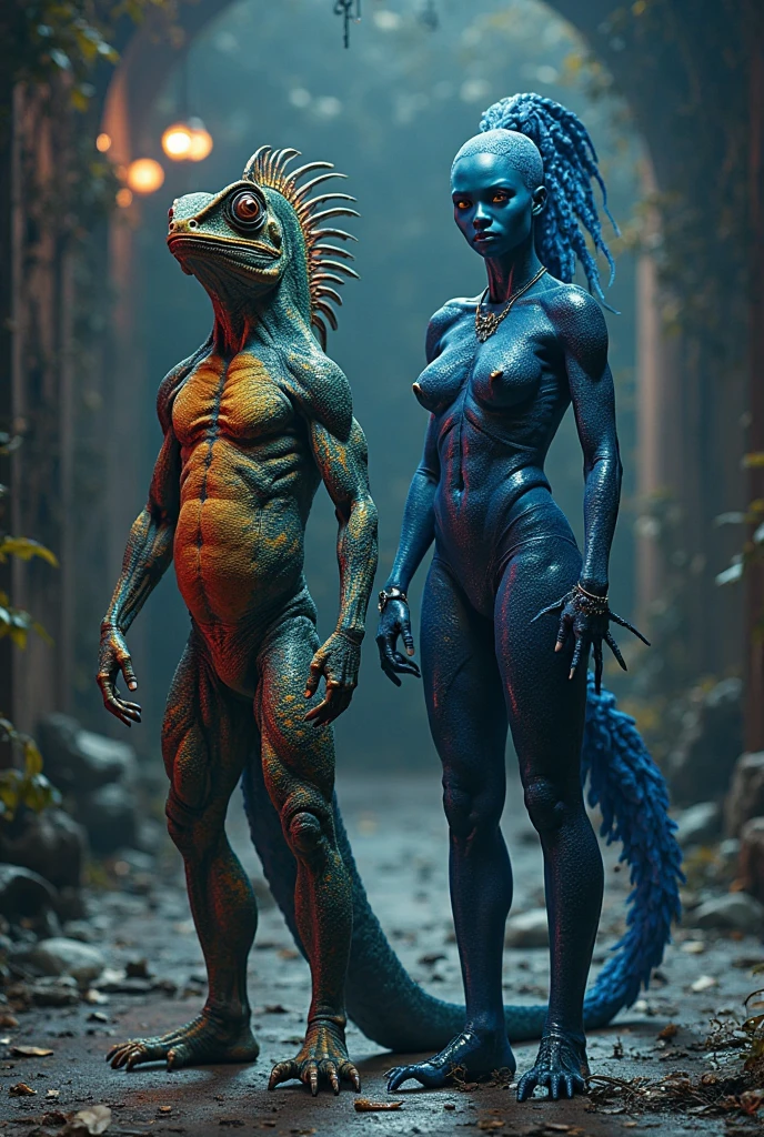 full body length shot,nerd graphite  Alien Entity,native africa slave ,nowadays azctec central city,Cinematic,soft colors, Technicolor,natural skin textures, hyper realism, hyper detailed,Extremely detailed,High contrast,Masterpiece,Realistic,Ultra Detailed, intricate details,realistic humid leather,extremely intricate details,Epic Realistic, cinematic style, irina yermolova,high contrast,hdr,extremely detailed, [deep night landscape],masterpiece, intricate details, eyes extremely detailed, high detailed eyes,8k resolution,retina, Nikon Z9,Korea,orc,Egypt, Pisces, transition between two art styles, Double contact, X-ray, Creative, vivid light, fantasy, Abstract, Surrealism, super detailed, high resolution,insanity wear,skin  almost translucent,  symbols of mourning and gothic elements, further emphasizing its dark air,Mestichino,Light particles,chaos,starfish's leather,Raja Ampat of Indonesia
