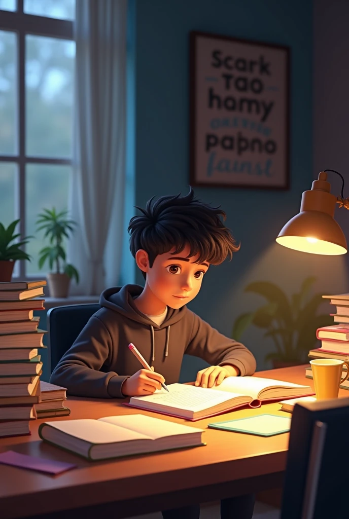 THE SUN IN PETER&#39;S HOUSE  : 

  Now he creates Pedro, a 1 boy who was studying and was determined to help his family.