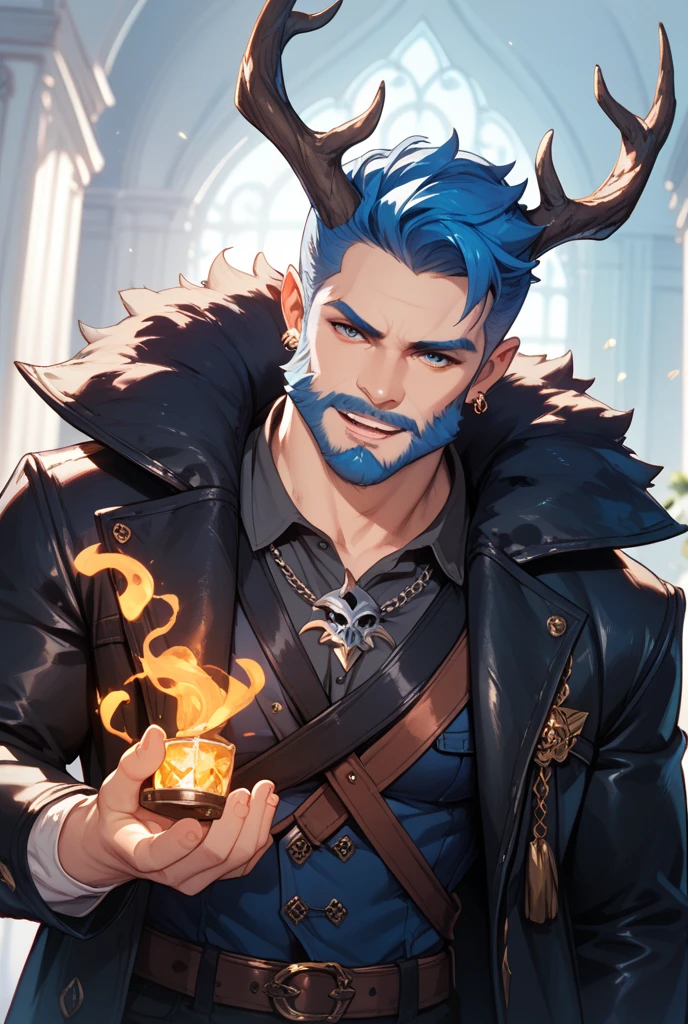 (a Wizard of the Attraction of riches, charismatic face, body seen from the front:1.6) (man, 25 years old, imposing face, square chin, very masculine affections:1.8) with background full of riches and gold, 3D rendering, (incredible super powers of gold multiplication, holding a magic stone shining brightly:1.4), (with wizard's hat, gold jewelry, blinking his right eye, looking at the camera, pointing his index finger at the camera, mouth smiling a little open, Midnight black clothes and hat, short black hair:1.7), detailed digital art, stylized 3d rendering, 3d rendered 8k character art, beautiful digital painting, (pixar style:1.7) super detailed rendering, mole under eye, smelling, glowing light, reflection light, motion lines, first-person view