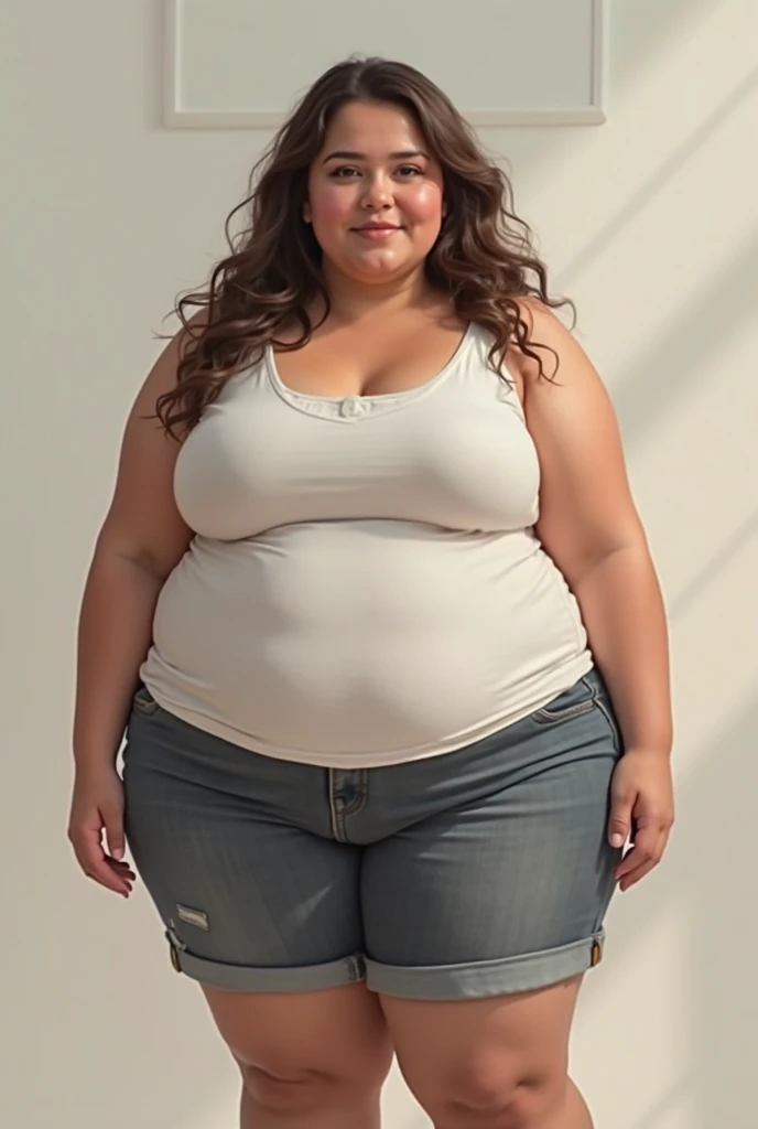 obese man with big belly and severely obese woman with big belly, 8K, photorealistic