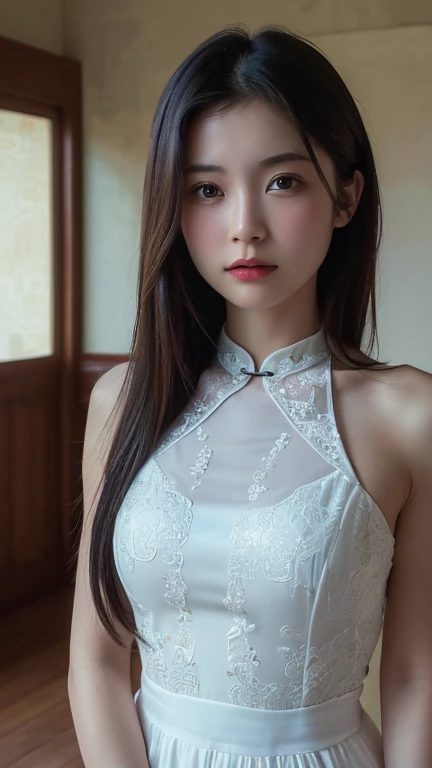 <lora:mix4:0.5>, mix4, 1girl, cute, young, slender, petite,
white long lace dress, 
((arms crossed)), turning away,
mouth open slightly, black hair, ((twintail)), floating hair,
angry, annoyed, complaining, blaming, upset, disgusted, frowning, scorning,
cityscape, raining, wet, drizzling, raindrops, windy, 
portrait photo, pores visible on face,
professional lighting, photon mapping, radiosity, physically-based rendering,
(8k, RAW photo, best quality, masterpiece:1.2), (realistic, photo-realistic:1.37),