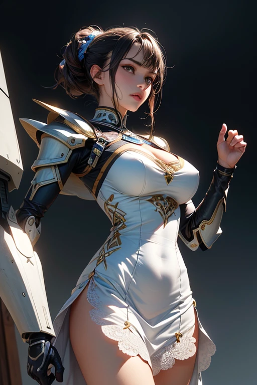 ((best quality, 8k, master part: 1.3)), 1girl, pele brilhante, Sharp, Beleza Corporal Perfeita, corpo perfeito sombreado realista, ("completamente nua":1.2),
, (luvas de armadura machanical:1.2), (mechanical armor leggins:.2) Big_seios ,Mechanicalgirl, coxa ,dynamic pose, no-bra, eletricidade, vento, detalhes elaborados