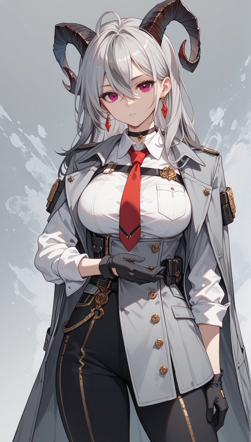 klara,1girl, white hair, long hair, red eyes, (Beautiful,Huge_Breasts:1.3),
BREAK
, 1girl, solo, Standing in the garden, full body, full figure,
BREAK
, Garden,
BREAK
, red coat, white shirt, long sleeves, dress, thigh strap,
BREAK
, official art, extremely detailed CG unity 8k wallpaper, perfect lighting, Colorful, (best_quality:1.0), ultra high res,4K, ultra-detailed, 8K, HDR, high resolution, absurdres:1.2, film grain, blurry background, (vibrant_color:1.2), (beautiful_face:1.5), (narrow waist),