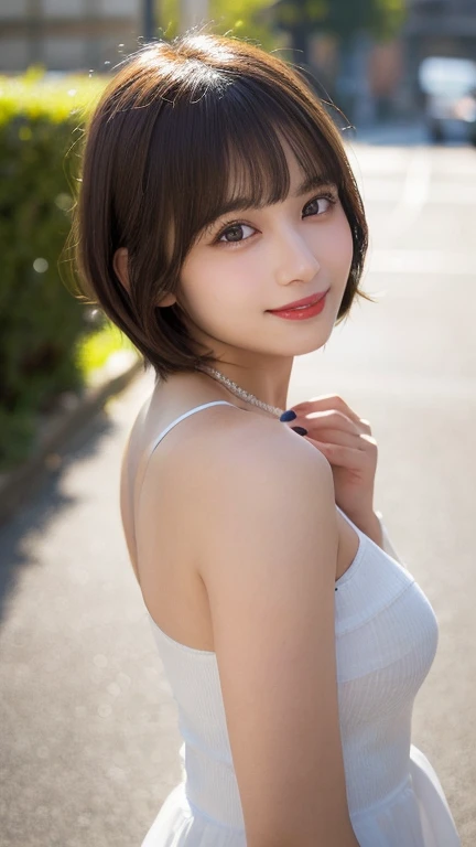 Colossal tits、a 、short-hair、Tank Tops、A smile、Breast firs