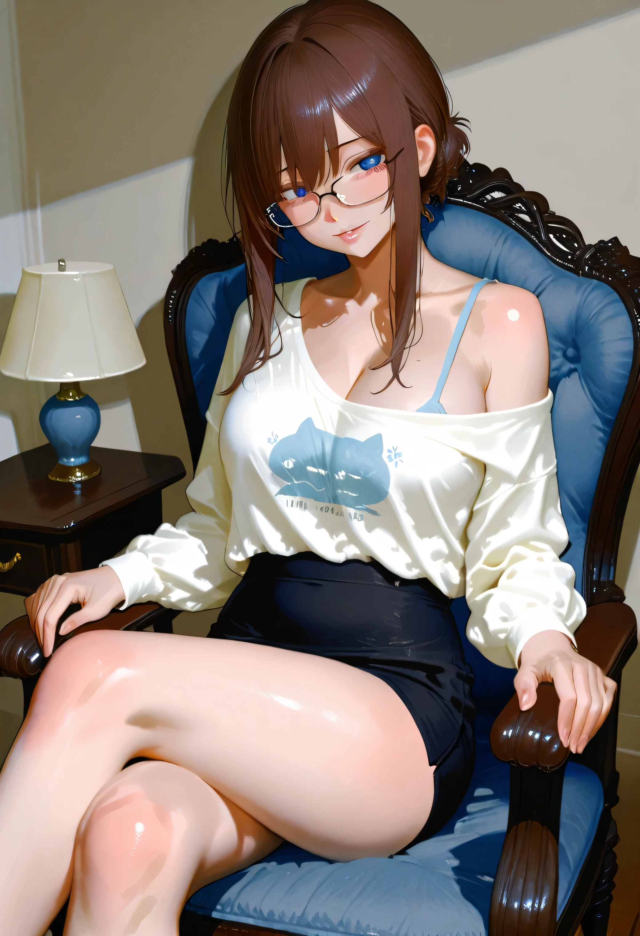 masterpiece, highest quality, Very detailed, girl sole barefoot Sticking out tongue Glasses Sketch