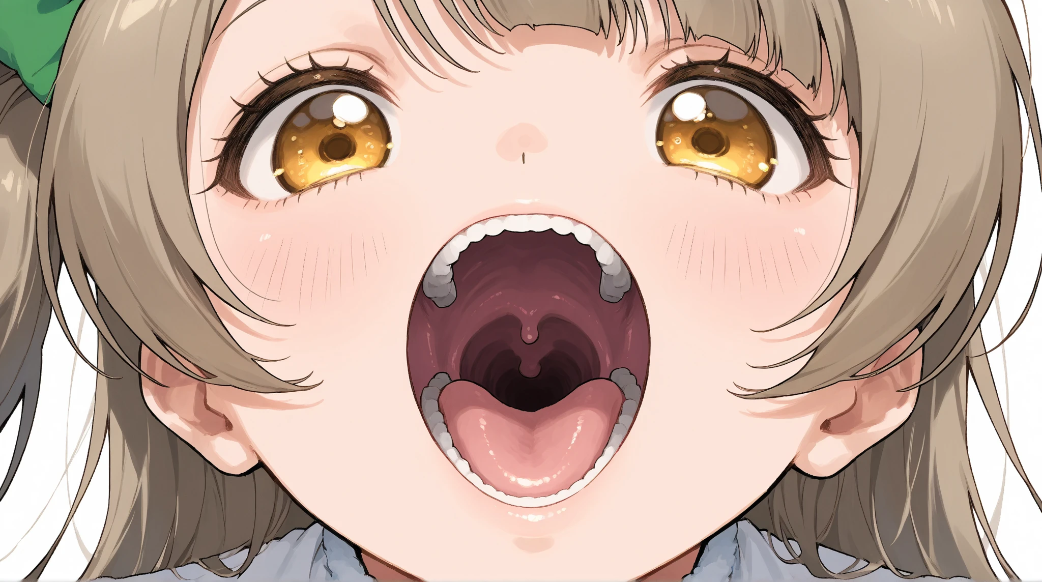 score_9, score_8_up, score_7_up, source_anime, BREAK, solo, solo focus, Opcarrot, 1girl, blonde hair, short hair, furry, white furr, blush, happy, cute, rabbit ears, small claws, blush, open mouth, big mouth, tongue, tongue out, close up, saliva, uvula, uvula, room, mouth focus, excessive saliva, giantess,
