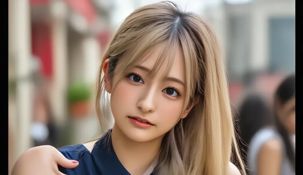 ( Masterpiece, highest quality), 98k, ((Perfect Anatomy:1.3)),Beautiful Japanese Women, Succubus,alone, 18-year-old, Small face,Cute face:1.2,Smiling, Larger breasts, ,Beautifully detailed round eyes, Evenly spaced eyes 1.2, Long platinum blonde hair,Random Hair, (Highly detailed face and skin texture), Beautiful face in golden proportions,White skin,Accentuate your beautiful legs,Cheerleader in white mini dress style,Random sexy poses, Sunny day,(Standing like a model:1.3)