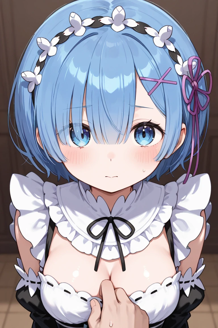 (1girl,solo),(pastel green1.6),(playboy bunny:1.6),cowboy shot,standing,(black hair:1.8),BREAK,(short hair:1.4),x hair ornament,hair ribbon,(hair over one eye:1.2),(blue eyes:1.4)(beautiful fingers:1.2),(perfect ???????:1.6),(arms_behind_back:1.6),(cold_shoulder:1.2),BREAK,(leather lace glossy silk lamé:1.6),(shiny_clothes:1.6),medium breasts,(masterpiece),best quality,(Ultra high definition eyes:1.2),8k,(Beautiful detailed eyes:1.2),(Fine and beautiful eyes:1.2),(pretty eyes:1.2),finely detail,extremely CG, absurdres,high resolution,illustration,Detailed and beautiful outlines,finely detail,high resolution,(colorful refraction:1.4,Increase saturation:1.2),beautiful lighting,dynamic lighting,closed room,black background,simple background, smile,looking at viewer,nayutaren,rem, maid headdress, neck ribbon, cleavage,(pastel green rabbit ears:1.4),(white Clear PVC sheets sleeves:1.4),(sheer sleeves:1.4),(see-through sleeves:1.4),(wide sleeves:1.2),(pastel green tights:1.2)