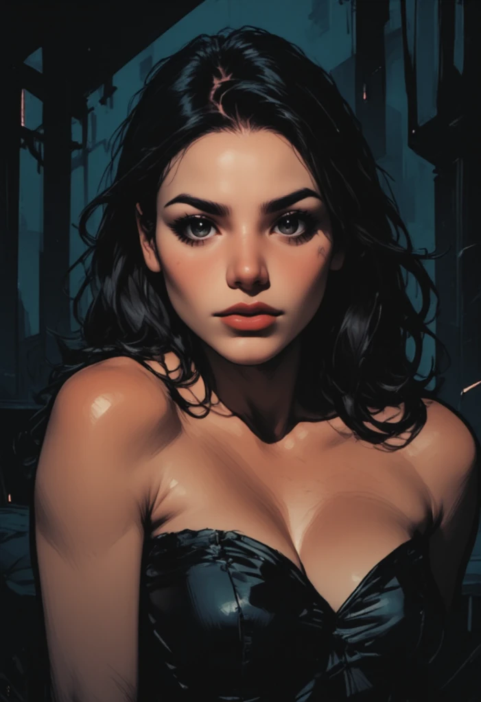 Digitale Kunst, Comic-Kunst, Cartoon-Kunst, 
Meisterwerk von Marc Silvestri,
Lauren Shiohama as a beautiful sexy Disney princess,
inspiriert von Luis Royo,
Hohe Detailgenauigkeit, Hoher Kontrast, Chiaroscuro, 8K, UHD