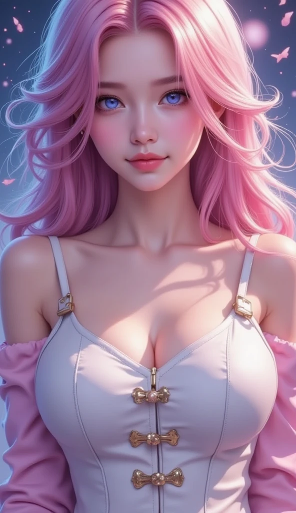 (tmasterpiece, Best quality at best, 1 Sister, Alone, Complicated details, color difference), actual,one-girl ((Medium color single braid, eBlue eyes, keen vision, red pink lips, Neon shirt,Crop top, (symetrical eyes),(Perfectly symmetrical figure), scribbles, ,looking at the viewer only,white backgrounid
