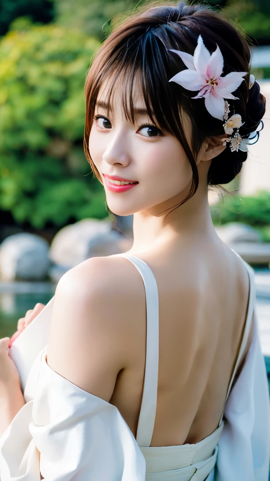 ((Highest quality)), ((masterpiece)), (detailed),Perfect Face,Japanese,landscape,Beauty,Small cleavage