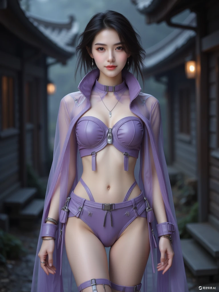 8k,One princess,Super beautiful(like the real thing), (table top, highest quality, realistic, High resolution, photograph, :1.3), very close up shot, sharp focus, 1 Middle-aged woman with purple berry short hair, devil&#39;s horns,30 year old woman of European descent, hot models, Highly detailed eyes and pupils, realistic skin, slim body shape, very fine hair,Macho with a muscular body,delicate and sexy face, sensory gas, glossy lips, ((luxurious purple coat)), muscular slender lower body,small breasts,luxurious black pants and armor,Hold a long, large sword,outdoors, ((realistic, 超realistic, realism, realistic詳細)),Charm,超A high resolution,超realistic,beautiful expression(real looking skin),elf ears,Cast a seductive glance,sister of the queen of the underworld,In a dark dungeon, masterpiece,highest qualityのフォトリアリスティックなRAWphotograph。bright colors,rich colors, Backlight, cinematic lighting, film grain, to be born, 50mm lens, Nikon D850,detailed character art,fantasy art,超High resolution,super realistic skin,perfect hand shape,Photoreal　生photograph　highest quality;1.4 ,smile,fighting pose,aggressive stance,fearless woman,