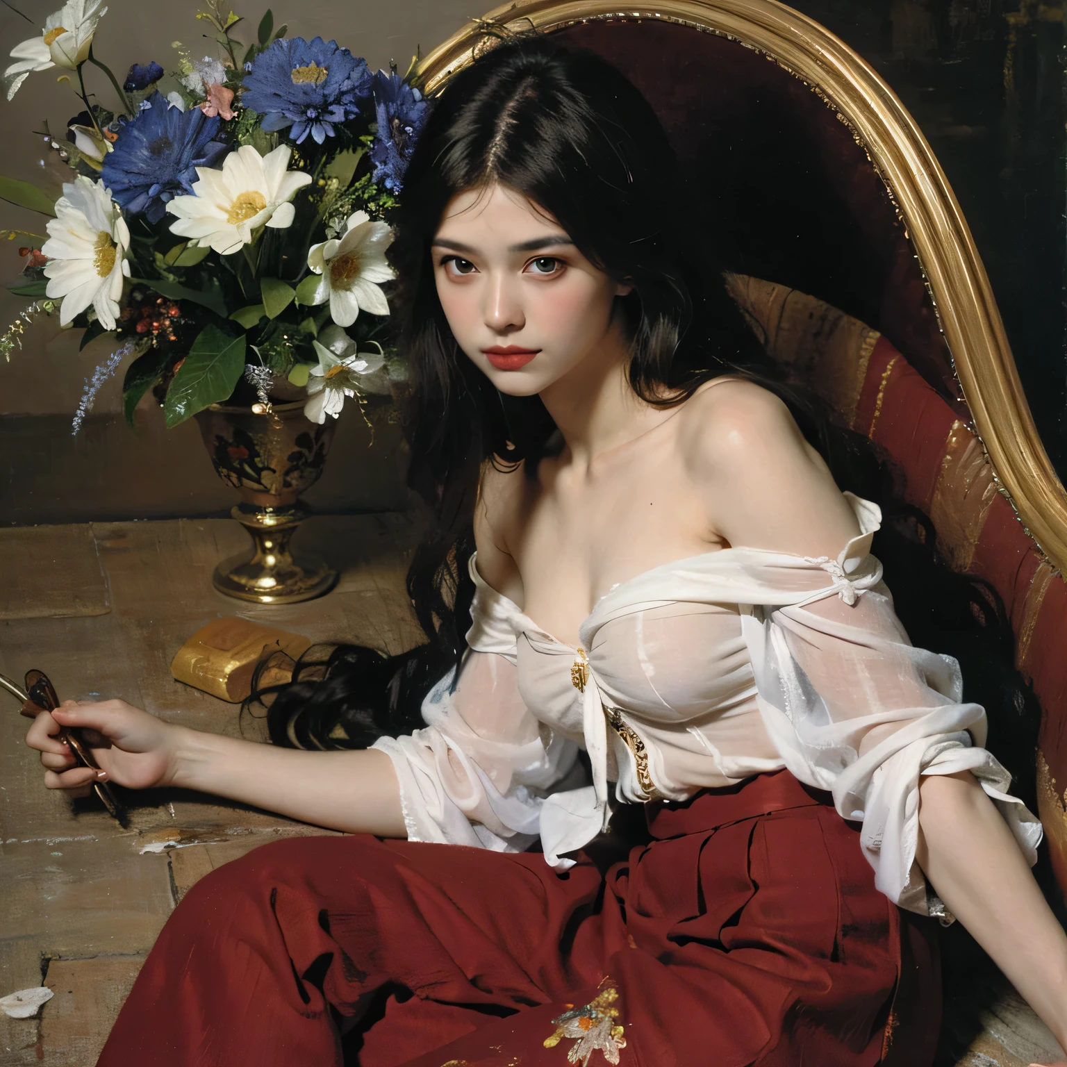 Antwerp in the 15th century, madam, prostitute, ancient painting