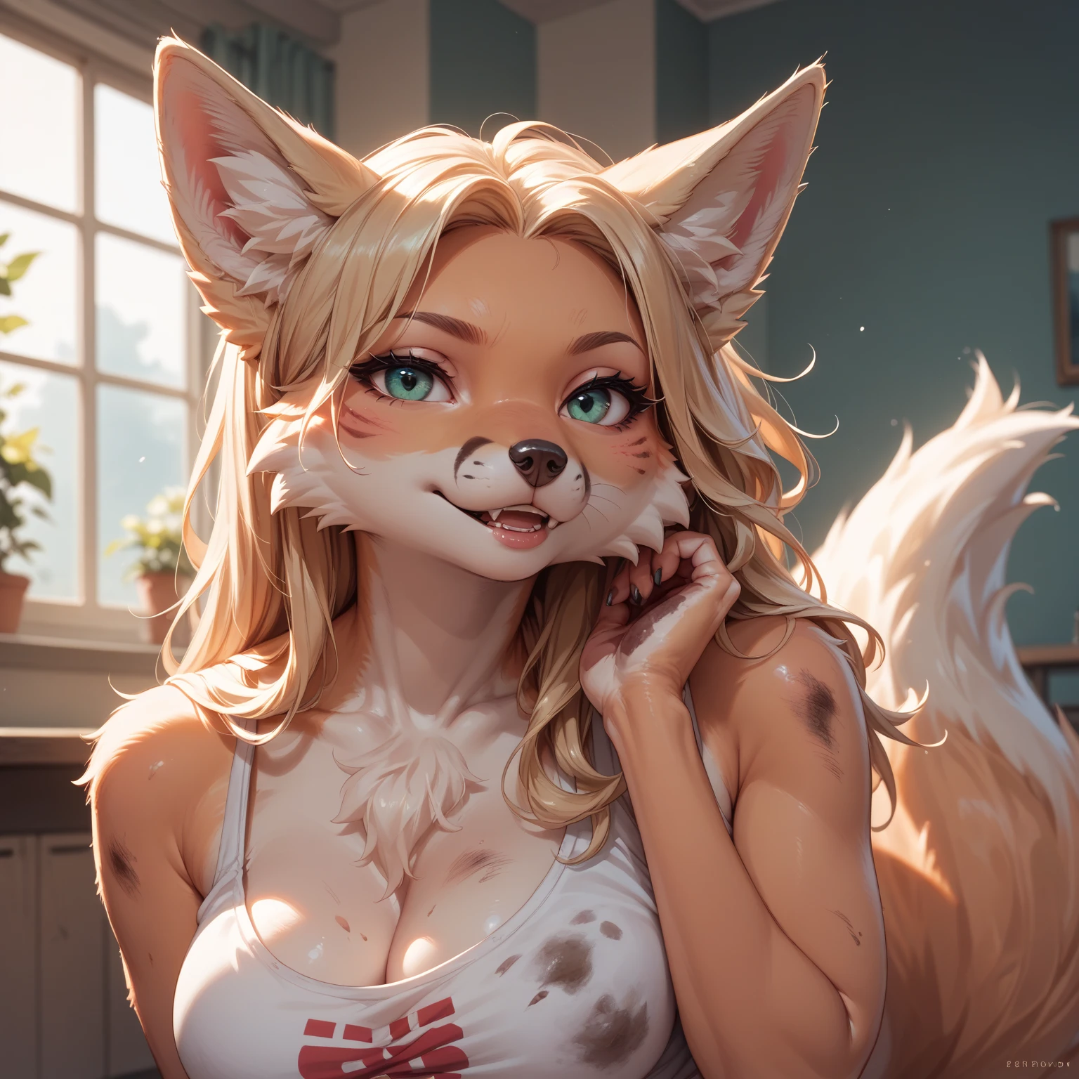 check_9,check_8_up,check_7_up, source_fluffy, Catboat, Anthro fluffy feline girl, Adult woman, Blue eyes, blonde hair, silver fur, gray stripes, pink nose, :3, naked, on her back, gasped, close up, portrait, amazing, ultra clarity, 4K, excellent quality, high detail, close-up, bare chest, , cum on face, sex oral dick oral, human penis, Zoophilia, cute sucks dick, the cat gently sucks, caresses with tongue, Sperm drips from the mouth, balls dick, shaved balls, big dick, juicy dick, touches eggs with hands, plays with eggs, naked, Nipples, cheek blowjob, wraps tongue around penis