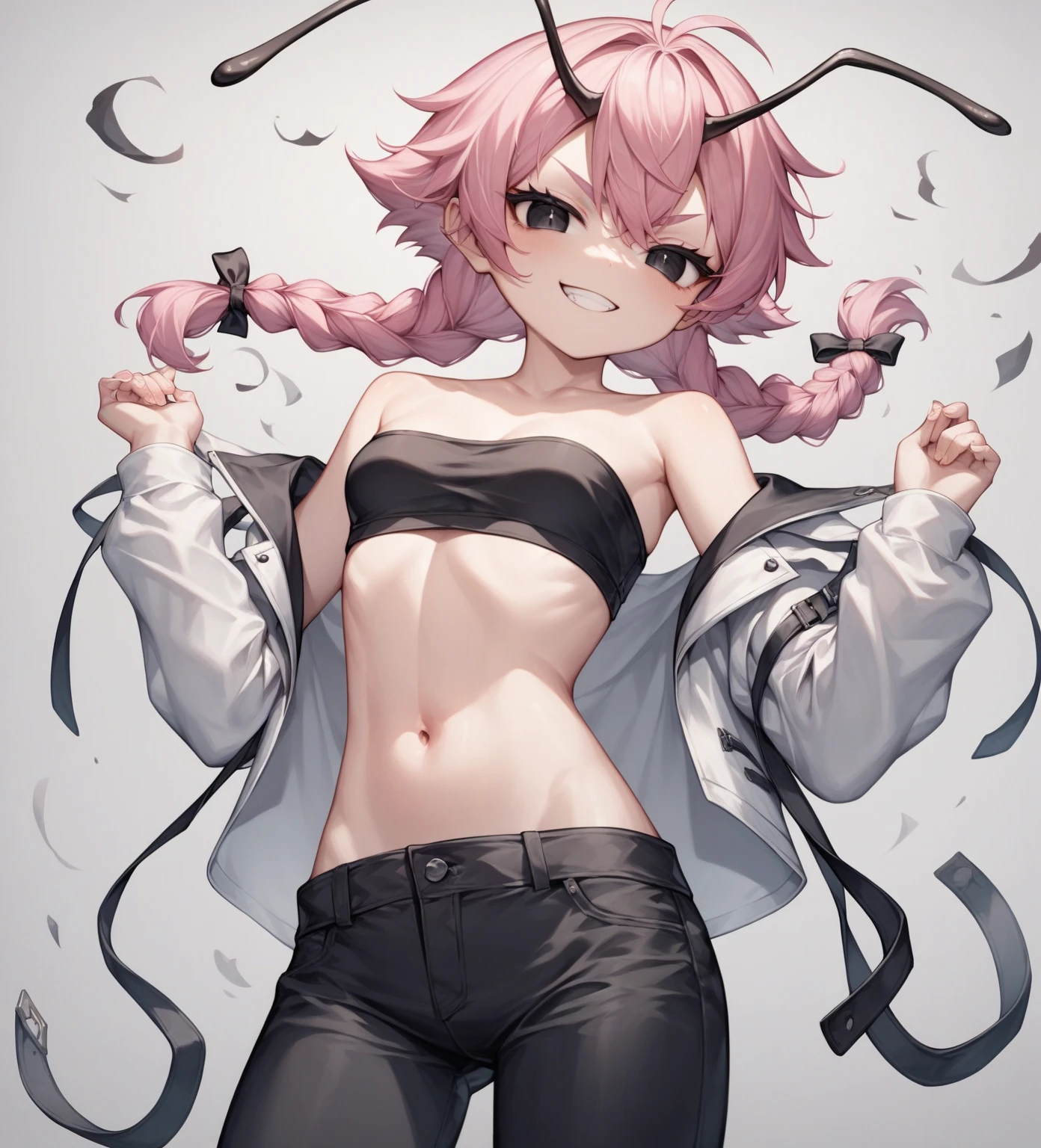 Mad Mew Mew | Undertale hottie wearing a black swimsuit that can't support the size of her chest her breasts are hanging down because of her breast size big big big tits