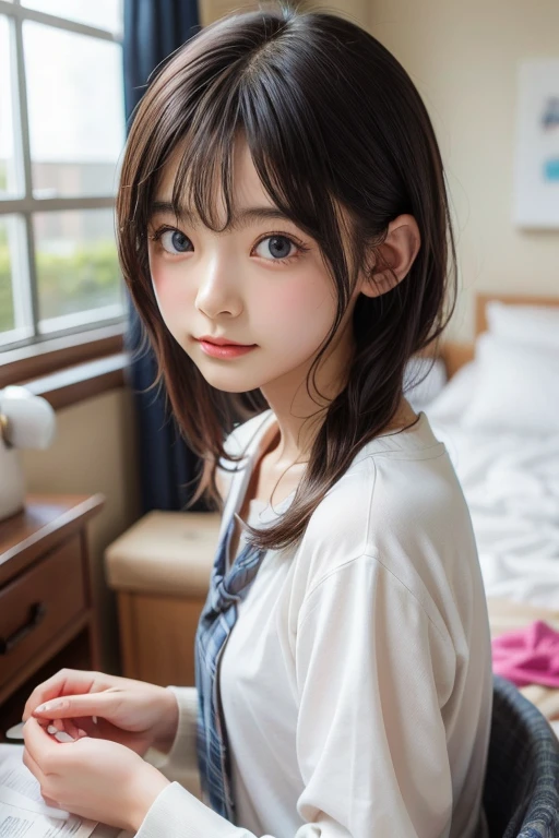detailed face, cute face,brown eye, master piece , best quality , matured woman face , squatting , short, japanese