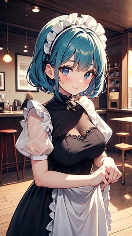 top-quality、Top image quality、masterpiece、girl with((cute little、18year old、Best Bust、Medium bust、Bust 85,Beautiful blue eyes、Breasts wide open,Black Short Sleeve T-Shirt、White see-through、Black short skirt、Ponytail with black hair、Smile Face、Beautiful blue earrings、A slender、Blue hair mesh、sparking eyes,sit a chair、Meet your audience face-to-face、Leaning forward、cheers、Poses that emphasize breasts))hiquality、Beautiful Art、Background with((Red and blue lighting、Stylish restaurant at night、Stylish table、White Wine Bottle、White Wine Glasses)),masutepiece、Elaborate design、visualart、depth of fields、The best lighting、highestdetailed、8k