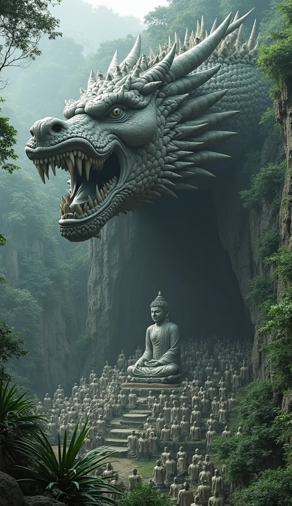 absurd, realistic lighting, (abyss) masterpiece, high quality, beautiful graphics, high detail, dressed woman, extremely refined and beautiful, amazing, fine detail, masterpiece, hyper-detail, high resolution, (best illustration), (best shadow), intricate, ancient landscape, thousand hands bodhisattva, temple, (mysterious black fog), journey to the west, ((corpse), ((ancient monster)), (ruins), (battlefield), (blood stain), glazed tiles, Buddha statue, lantern,