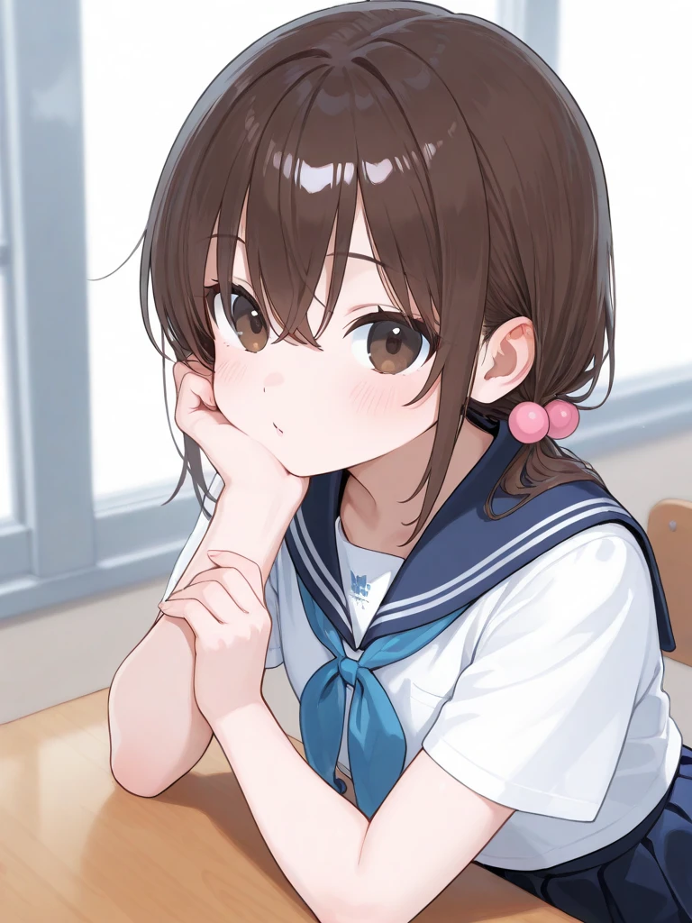 (One transcendent beautiful girl)、(((Volleyball Player))),ultra-detailed、(8K, RAW photo, best quality, masterpiece:1.2), (extremely detailed 8K wallpaper),professional lighting,sharp focus, depth of field、(((Detailed and accurate face))),((head shot)),((Highest quality)), ((masterpiece)), (((Volleyball Uniforms))),((Perfect Face、Beautiful Eyes)),(((Brown hair ponytail、Blue ribbon)))、(((Blushing、Sweat、Heavy breathing))),(((Embarrassing)))、(((Club room、locker))),(((kabedon、Wall-don、Men's hands)))