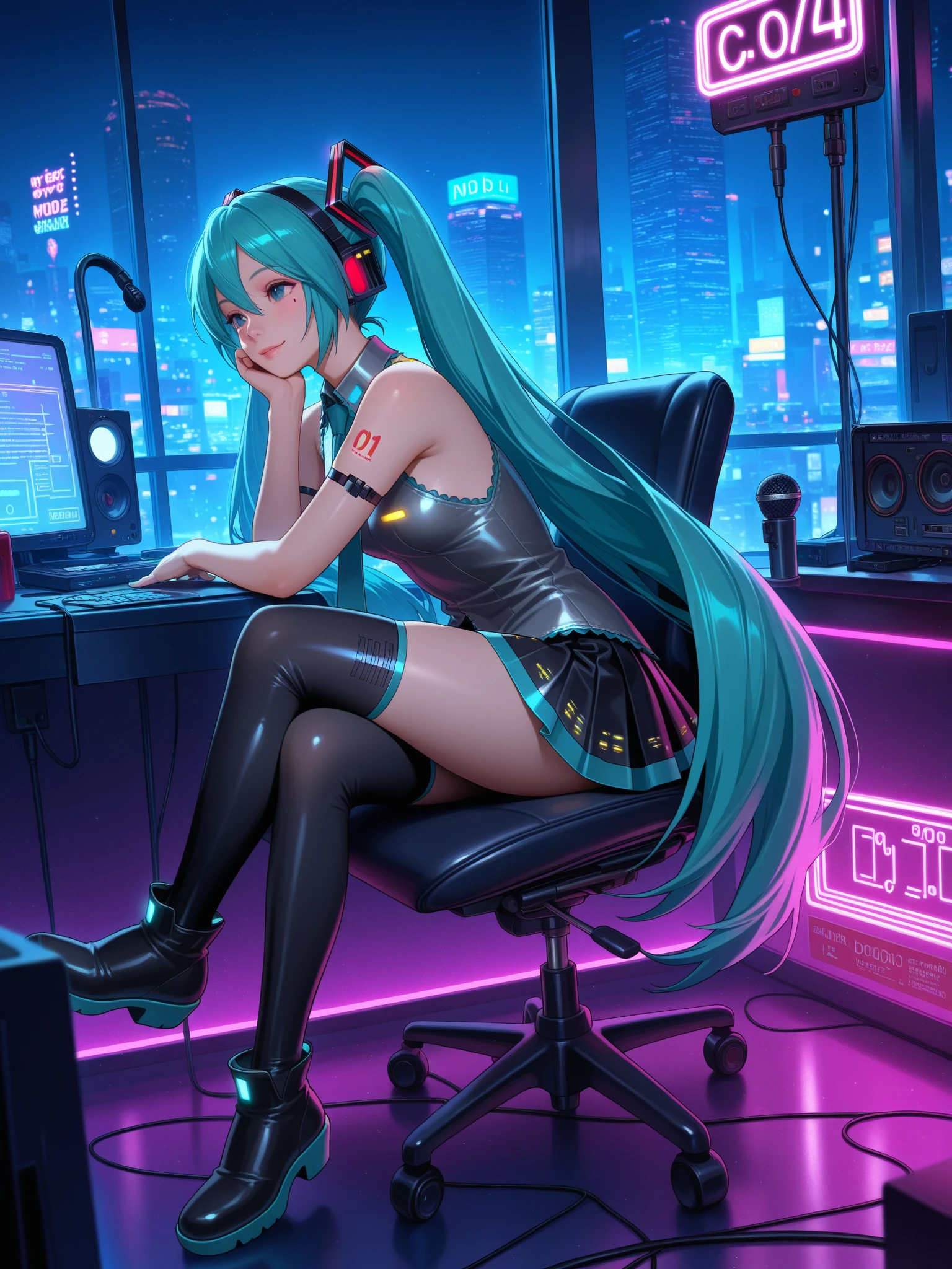 (((aria blaze look at viewer with excited happy smiling face))) ,(((purple twintail hair))) , (((bare belly))) ,(((inside gaming room next to pc))) , (((lay on side on the desk exposing her butt))),(((wear purple white lace see through maid dress))) ,(((bare legs))) , (((perfect big breasts))) , lush breasts , Bulky Breasts , voluminous breasts ,(((peeping the viewer))) ,(((perfect butt))),(((upskirt))),(((sexy butt and two legs)))