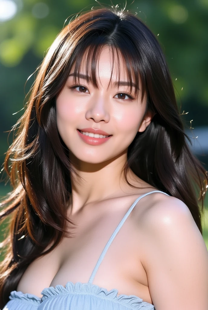 (((​masterpiece))), top-quality, ultra-detailliert, Extremely detailed, Detailed background, light rays, Very beautiful girl, japanese, 16 yo,  Detailed face, Solo, (Full body:1.3), (random hairstyles :1.2), side swept, (Young Face), (Perfect body:1.1), sunset glow, Summer, in 8K, Wallpaper, amazing, finely detail, Ultra-detailed, 超A high resolution, Extremely detailed, Pure erotic face, flirt smiling, extremely detailed eye and face, Beautiful detailed eyes, highlydetailed skin, No makeup, (Natural Skin), extremly large boobs, hard nipples, naked, wearing dog collar with chain attached, hairy vagina, big ass