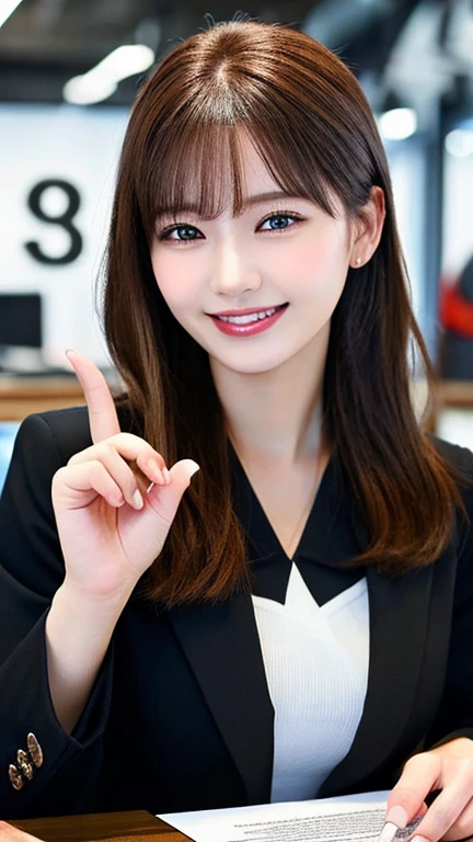 28 years old Singaporean chinese girl with perfect face with thumbs up