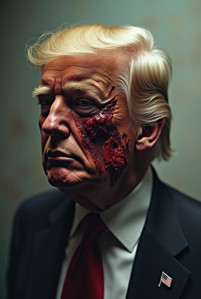 Hilary Clinton as zombie portrait