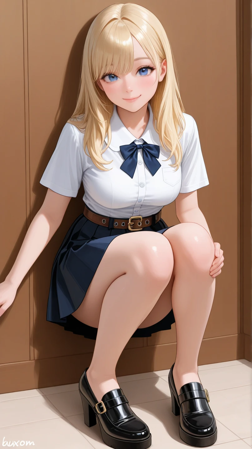 (Browsing Caution:0.99)、beautiful girl, (Roll up your skirt), Looking into the camera, Angle from below, Short skirt, Squat, A shy smile, Beautiful Skin, ((Highest quality, 16K, Tabletop: 1.3)), 1 Girl, The light shines on your face, Highly detailed face, Highly detailed lips, Beautiful Eyes、Realistic Skin、Cute design panties、shaving、Various Hair Styles、Different color uniforms、Natural clothes、Detailed panties、Spread your legs、sit、Squat、Long skirt