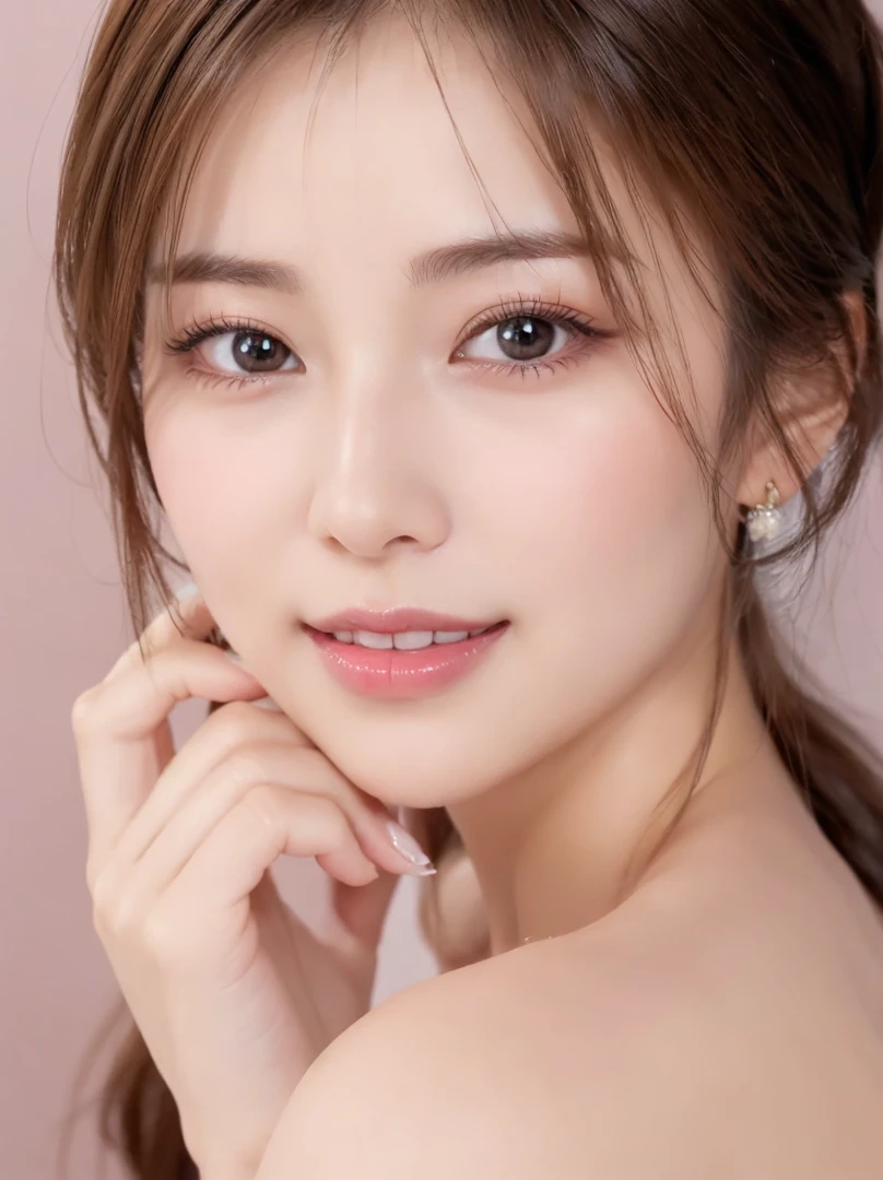 ((highest quality, 8K, masterpiece :1.3)), (realistic, Photoreal:1.4), sharp focus:1.2,
Bright colors, professional level, shallow depth of field,
20-year-old, (Half Japanese and half German woman), 1 person, A beautiful face with intelligence,
Supple body :1.3, model body shape:1.5, 頭w:1.4, perfect style:1.4,
narrow shoulders, beautiful clavicle, long and thin legs, The beauty of slim abs :1.2, thin waist :1.2,
super detailed skin, Fair skin, Shiny skin,
super detailed face, slim facial contour, beautiful small face, Beautiful lined nose,
super detailed eyes, long slit eyes, brown eyes, double eyelid, beautiful thin eyebrows, fine long eyelashes,
super detailed lips, plump lips, glossy pink lips, flushed cheeks, beautiful teeth,
Beautiful actress's ennui makeup, pink lipstick, silver necklace, earrings,
light brown hair, delicate soft hair,
(hair up, ponytail :1.2), layer cut, (dull bangs:1.2),
(Dress up with trendy fashion:1.2),
gentle smile, open mouth half way, Enchanted expression, stare at the camera,
(Full body image from the waist), dynamic lighting,
White House on Santorini, blue sky and aegean sea,
cinematic lighting, midsummer rays, (View from the side:1.2),