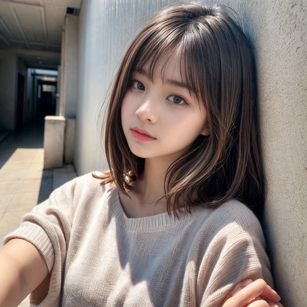 pureerosface_v1:0.3, best quality, photorealistic, 8k, high res, full color, 1girl, woman, 20 years old woman, (closed mouth:1.43), (skindentation), (portrait:0.6), trees, park bench, daylight, ((park background:1.52)), full color, ((necksweater:1.68)), looking at viewer:1.8, (1girl eyes looking at viewer:1.55), (medium-length hair, brownhair, partedbangs:1.45), (bokeh), <lora:AAG-nashiko:0.65>