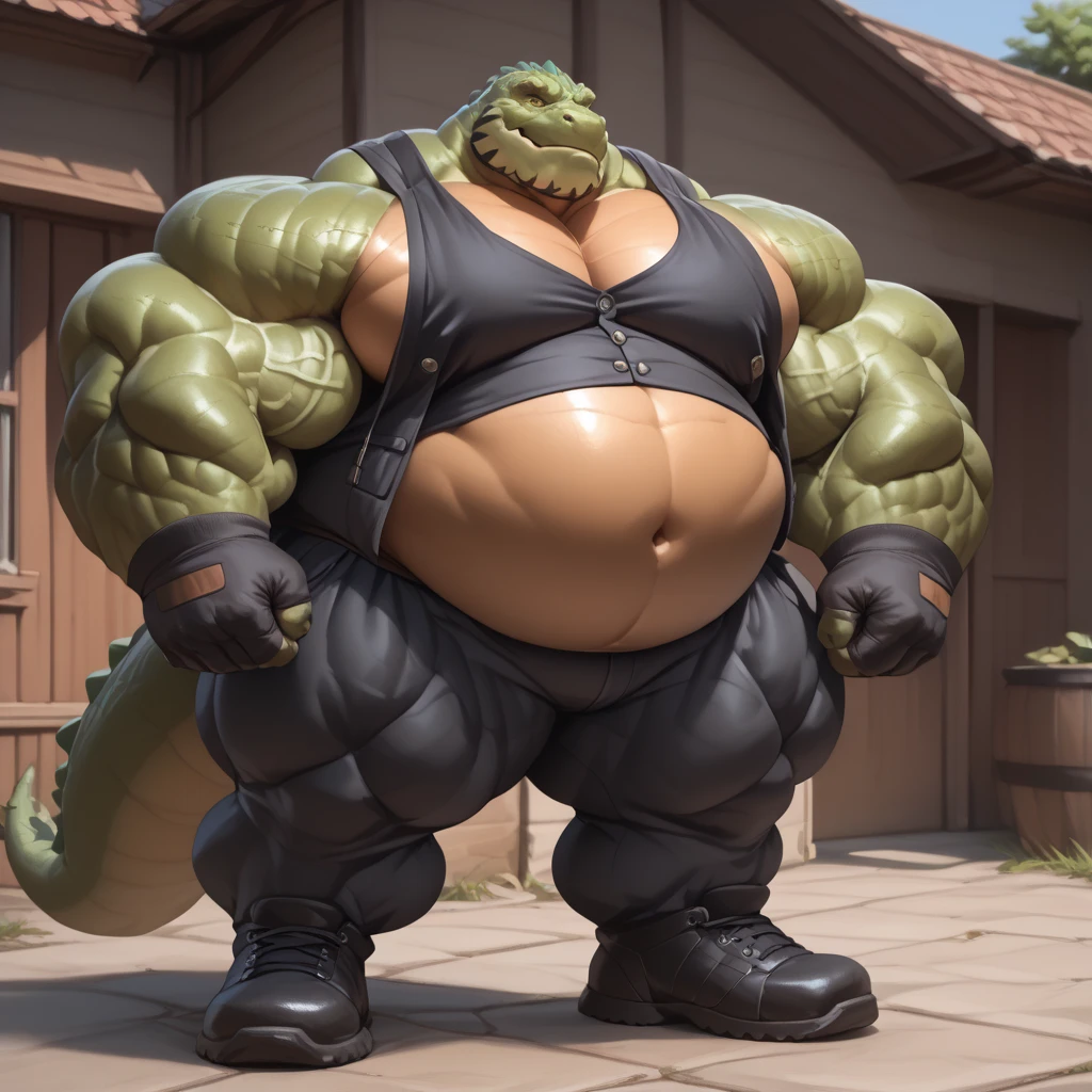 solo, male, , , , (hyper pecs:1.3), (long thick thighs:1.5), standing, indoor,,(,,(,solo,very hyper muscles:1.2)((,Huge bulge:1.5)))),(gooey)()(l)Crocodile,unreal engine,perfect light,detailed, photorealistic, 4k, hd, , , , good anatomy, , (), ,, high quality, best quality, concept art, photorealistic, diving