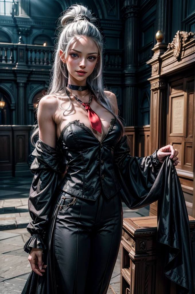 RAW photos, (masterpiece:1.3), Subsurface scattering, Heavy shadows, (high quality:1.4), (complex, High Detail:1.2), Professional photography, HDR, High Dynamic Range, Practical, ultra Practical, photoPractical, high resolution, Film Photography, Ambient Lighting, Atmospheric impact, Overall details,1 Girl, ax, one \(animal\), breast, cross, Full Moon, Jewelry, Long hair, magic, medium breast, Necromancer, Scapula, pouch, sickle, skull, permanent, Upper Body, White hair, epiC Photos