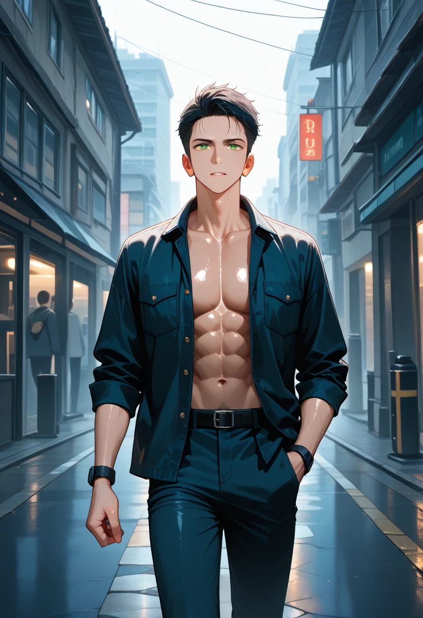 Um homem coreano, corpo magro , Pale Asian skin, bons olhos, corpo detalhado, rosto detalhado, Use tangas brancas, parte inferior do corpo nua, Good exterior lighting, Poses sentadas e sensuais, dentro do metro, good expression , Sexy mas bonito, Sem poses estranhas, sem barba, ,Apenas tangas magras, A beautiful face like a K-pop idol, topless