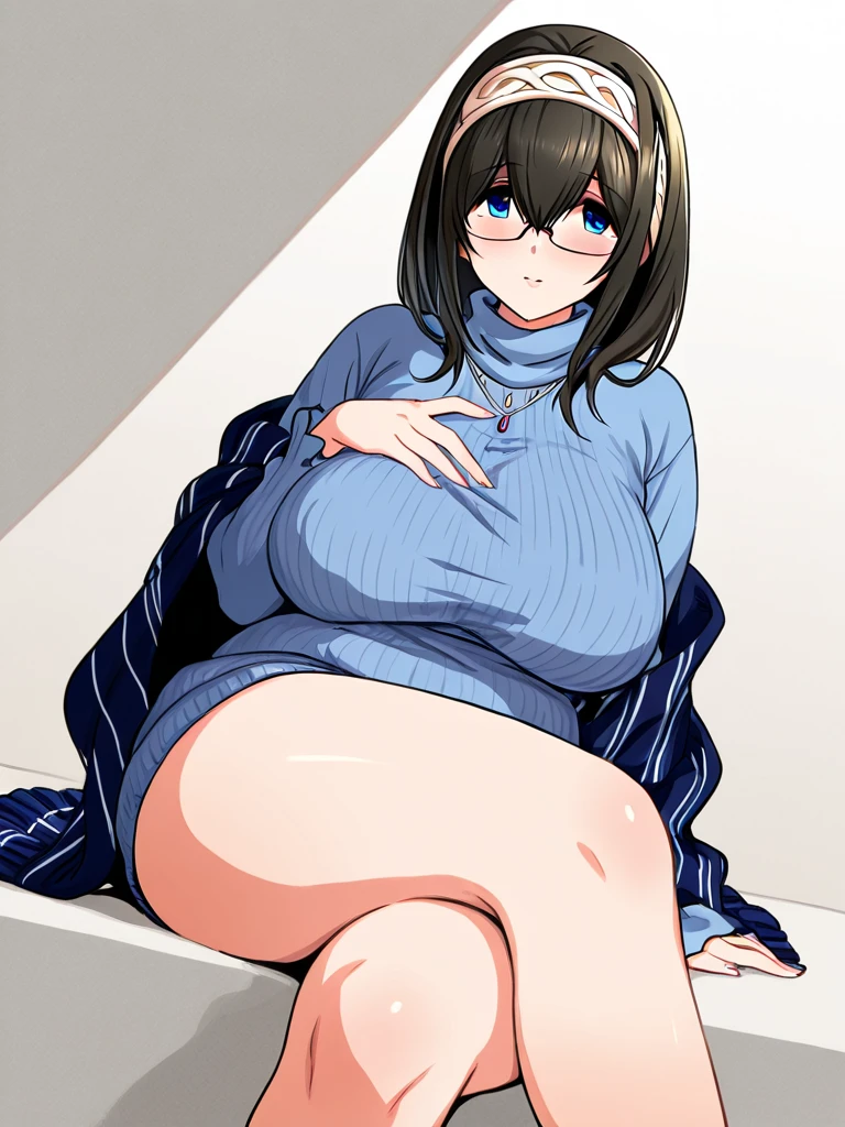 [Uploaded to e621.net; ((by chelodoy)), ((ultra quality)), ((masterpiece)), , milf , (()), ((Face Clean)), Beautiful cute face, toe pads visible, feet visible, chubby, beautiful female lips, charming beauty, ((seductive facial expression)), looks tenderly at the camera with his eyes slightly closed, ((skin color blue)), ((blue wool)), Body glare, ((detailed beautiful female eyes)), ((dark brown eyes)), beautiful female hands, ((perfect female figure)), ideal female body shapes, Beautiful waist, big thighs, Beautiful butt facing camera, spreading legs, hands on knees, legs spread apart exposing pussy, vulva dripping, puckered pink butthole, lying seductively on the sofa, ((clothes, pink and white leg warmers, crop top with breasts exposed, puffy pussy, god pussy, puffy breasts, frilly clothing, perky nipples, perky breasts, vulva, labia majora, Labia minora, background: ordinary American house, living room, beautiful sunset in the window, ((Depth of field)), ((high quality clear image)), ((crisp details)), ((higly detailed)), Realistic, Professional Photo Session, ((Clear Focus)), ((cartoon)), the anime, NSFW, come fuck me silly, I want you to fuck me, my mouth is open for you, I want to suck your dick