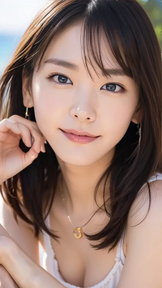 Blonde, Brown Hair, Everything modern:3.66, Cute Japanese Women Photos, smile, 20-year-old, Straight Hair:2.55, (photo Realistic:1.4), (hyper Realistic:1.4), (Realistic:1.3), (Smoother lighting:1.05), (Improving the quality of cinema lighting:0.9), 32K, 1 person,20-year-oldの, Realistic lighting, Backlight, The light shines on your face, Ray Tracing, (Bright light:1.2), (Improvement of quality:1.4), (Highest quality Realistic textured skin:1.4), fine grain, Detailed face,(smile:1.0), (Emphasis on face close-up:1.3), (Enhances the beauty of skin texture:1.1),((Extremely precise and accurate anatomy:1.0)), (Enhances the beauty of skin texture:1.1), Clean and glowing skin, mesh, thin:1.2, (Realistic:1.3), Realisticなライティング, (Smoother lighting:1.05), 32K, One Japanese woman, fine grain, Detailed face, (Film Grain:1.1),(Accentuates body lines:1.1), High resolution, Natural look, Kind eyes, Improves hair quality, Delicate light and shadow, Transparent muscles, Graceful pose, Beautiful Eyes, Sharp details, Soft light reflection, Beautiful contours, Delicate skin tone, Fine hair texture,Cute Japanese Women Photos,