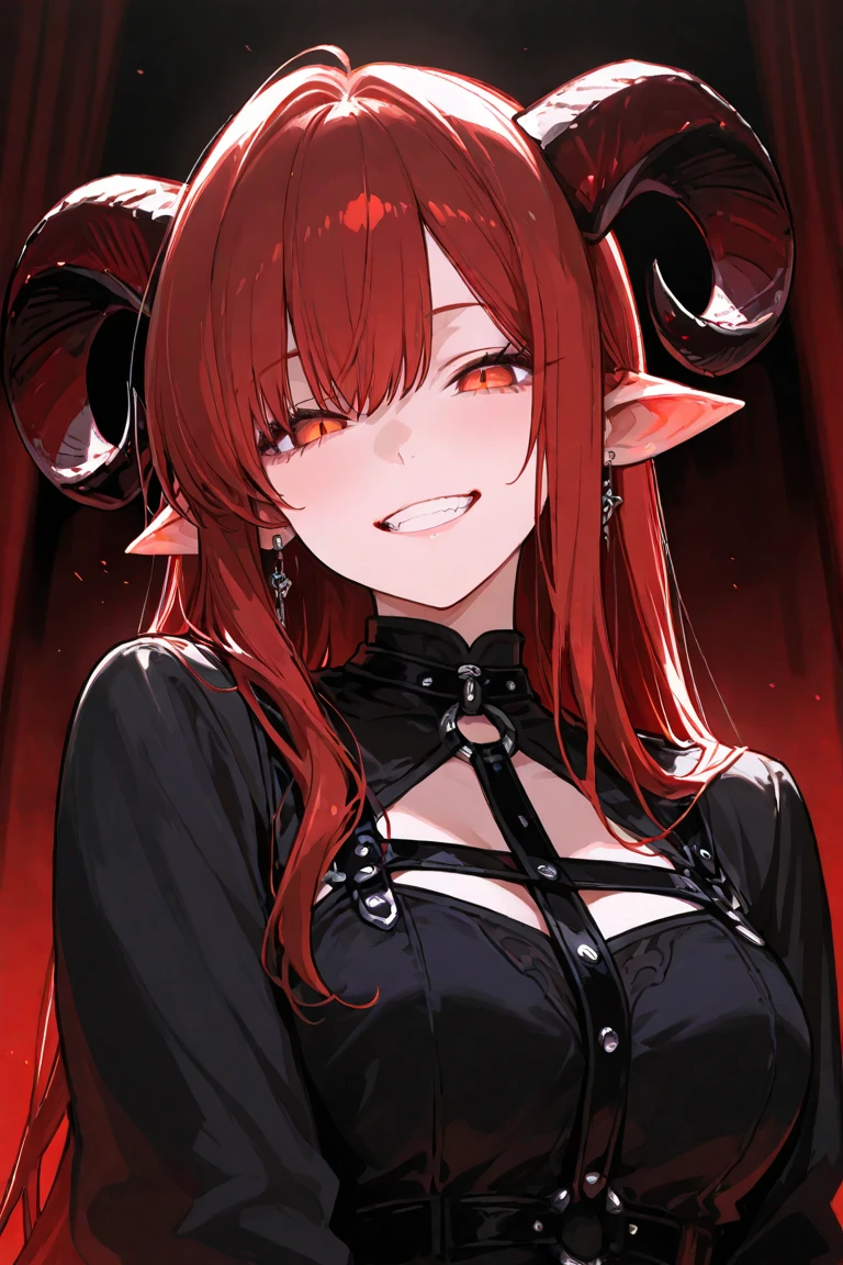 (ahegao) Cabra pelirroja antropomorfa como mujer demonio, Pelo rojo de cola de caballo, halo, cuernos suaves negros, Toalla de mano, bright crimson roko lipstick, Chica anime con pelo rojo y cuernos sentada en el suelo., de Arknights, rias gremory, small curvy loli, Chica de anime demonio, Mejor valorado en Pixiv, Tendencias en ArtStation Pixiv, pixiv 3dcg, succubus in tight short dress, seductora chica de anime, Del videojuego Azure Lane, entrepierna (ahegao)