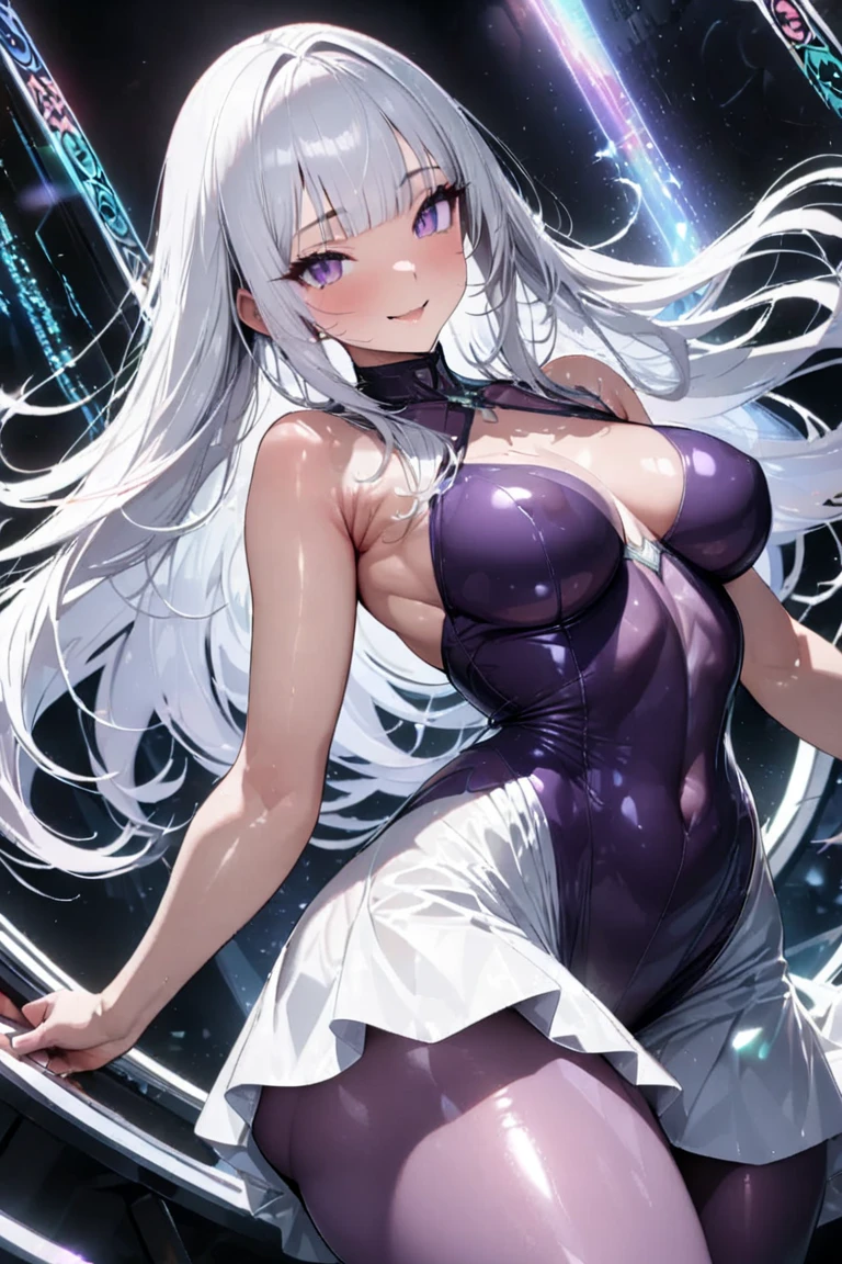 (masterpiece:1.3), (best quality:1.1), (8k, ultra detailed, ultra high res:1.2), ((anime style)), perfect 5 fingers, perfect anatomy,
1girl,
medium breasts,
BREAK long hair, wavy hair,
white hair,
red eyes,
BREAK dress,
looking at viewer,
BREAK cowboy shot, BREAK (detailed background:1.1), outdoor, aurora, at night, Starry Night Sky with Shooting Stars,