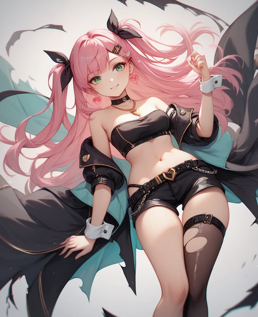 NSFW,Leg spread、spread legs, legs up,(dominatrix:1.3),belt,elbow gloves, hat, large breasts, long hair,Peaked cap,(string bikini:1.3),(cameltoe:1.2),(covered nipples:1.1),(nipple visible through clothes:1.2)、Short, light pink hair、Putting on a collar、Elementary school girl、Very beautiful and Shining Eyes、Shining Eyes、1 person、Cat ear、(((((Small body)))))、heart❤、Big Mouth
