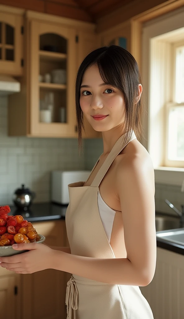 2girl, short ponytails,beautiful girl,15 years old,(small brest:1.2),(skinny:1.2),,highschool student,akb48,nogizaka46,pink nipple,small breasts,skinny,2girl,((multiple girls)), from below, black hair, light smile, bangs, , pov, , sitting, black eyes,  masterpiece, best quality, ultra quality, high quality, realistic, photo realistic, RAW photo, hyper detailed, intricate detailed, Urban Cafe、cafes、Sitting in a chair,Cake and coffee on the table,upperbody,(bottomless:1.7),(blue pink panties:1.0),,(fullnude:1.5),