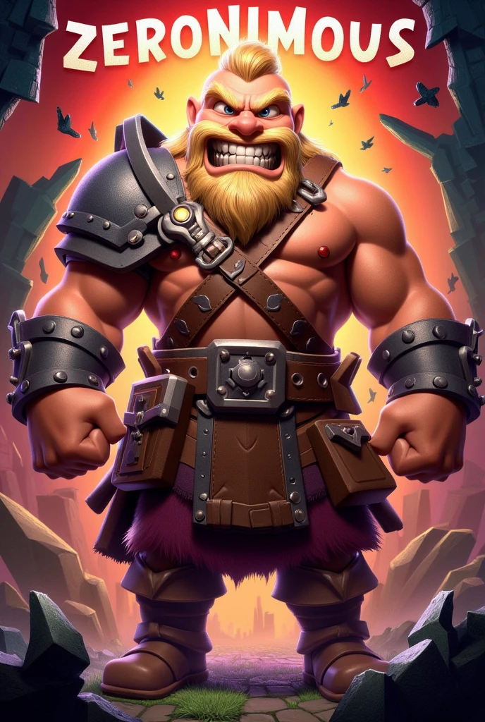 dwarf ready for battle in copper art style