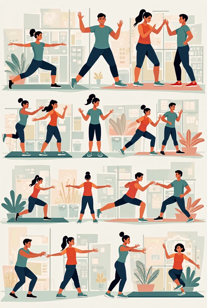 Comic about the body exercises that Lowen and his disciples have created and experimented with to eliminate body tensions in a chemistry lab while everyone takes notes