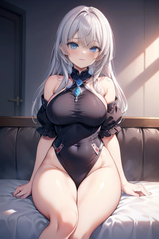 ((((Best Quality, 8K, 32K, masterpiece, 1.2)))),{{solo}},nsfw,{{{Artist: EUPHORIA's style}}},((perfect beautiful face:1.2)), in love hotel, wearing virgin destroyer sweater , netorare, netorare face, spreading pussy with fingers, embarrassed, high quality of vagina, vivid pussy,((a lot of public hairs:1.4)),