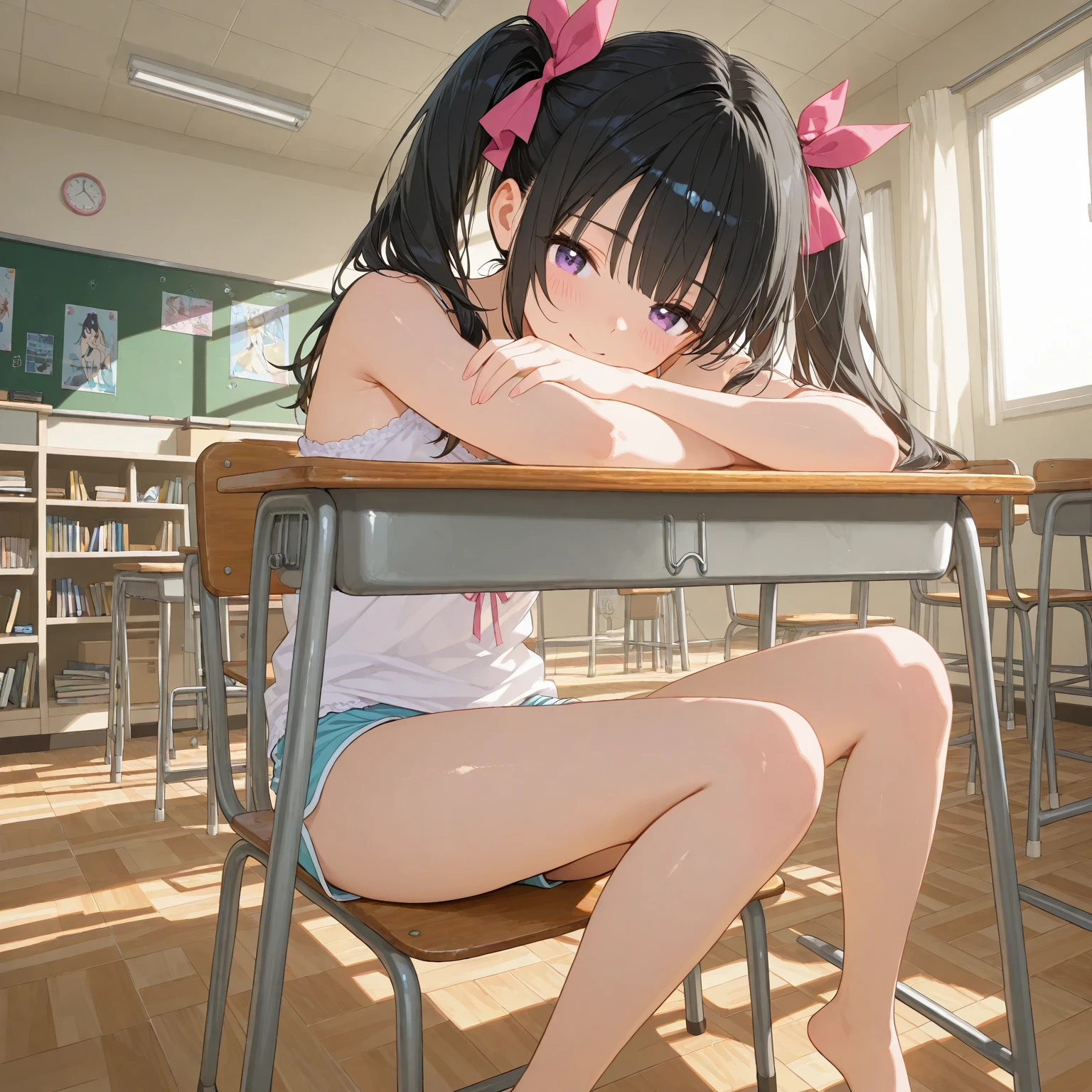 Ultra HD Photos、whole body、Accurate depiction of the human body、Schools that train sex slaves、Naked super young girl、classroom、whole bodyエスビアン、Small breasts、Lewd、Clothed masturbation、Open legs、shame、Transparent love juice overflowing from between her legs、Sensuality、Feels good、Peeing、incontinence