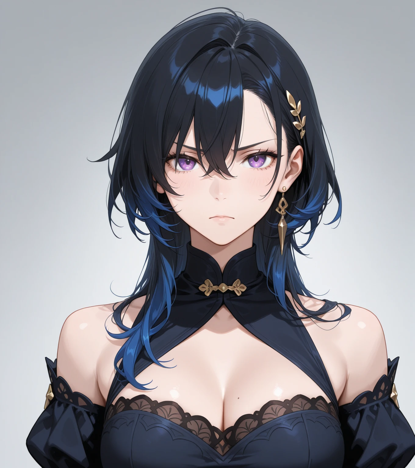 Piercing eyes.