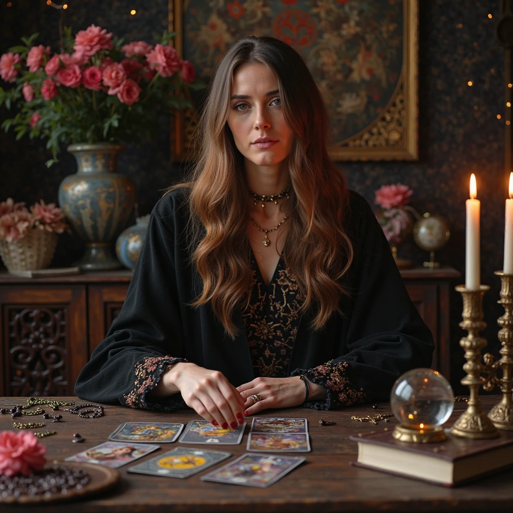 A beautiful woman who does fortune telling