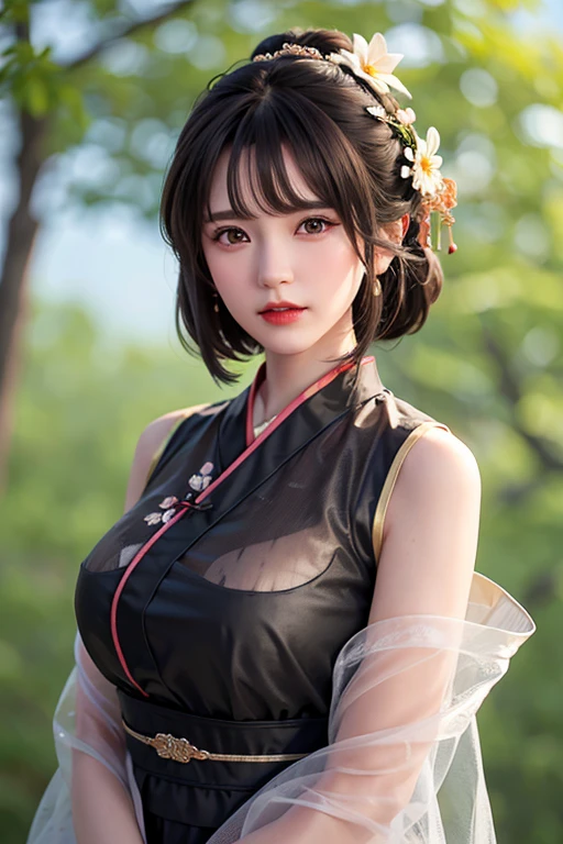 ((Woman in china clothes)), Short black hair, (Fold your arms under your chest:1.5), Black Chinese dress, (Cheongsam with slit:1.1), (The chest was wide open), (Lace underwear), White underwear, (Chest exposed on one side), Accentuate your breasts, (Big Breasts), Beautiful breasts, rounded buttocks, Beautiful ass, Beautiful Skin, cute, low length, (Two arms), Leaning forward, ((masterpiece), highest quality, 8K, Anatomically correct)