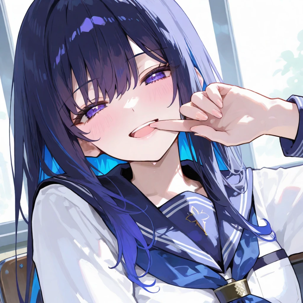 2 people、Twin High School Girls、Big Breasts、Sailor suit
