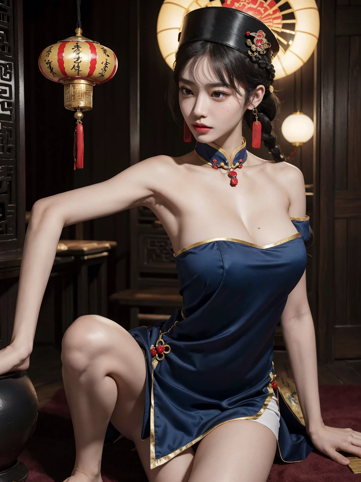(8k, RAW photo, best quality, masterpiece:1.2), (realistic, photo-realistic:1.4), (extremely detailed CG unity 8k wallpaper), 1 girl solo, dance, dunhuang_dress, dunhuang_style, dunhuang_background,